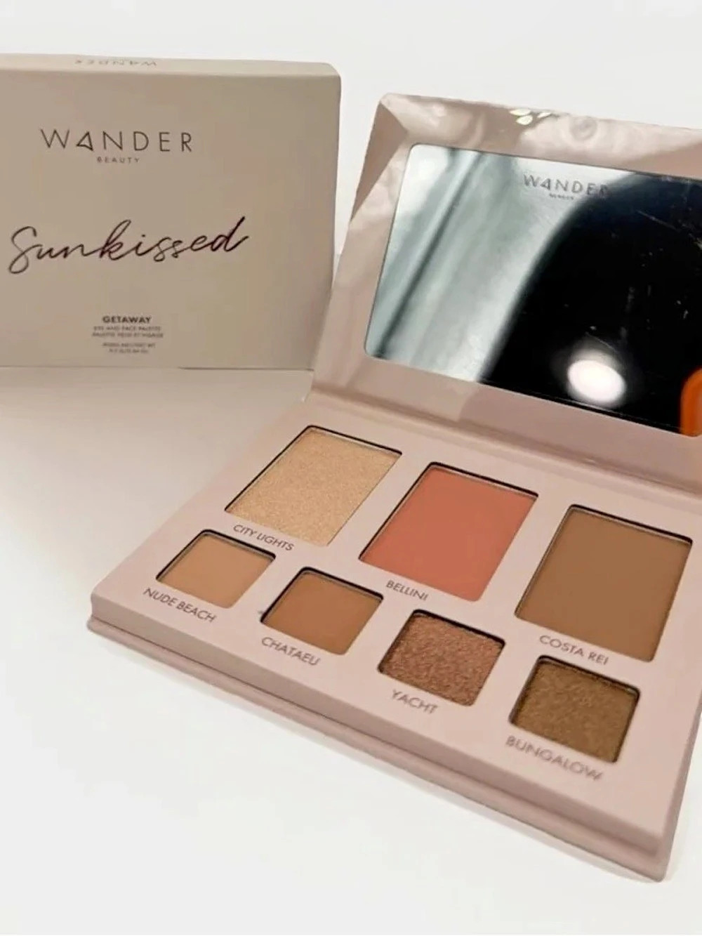 Wander Beauty Sun-kissed Getaway Eye and Face Palette Brown & Pink NWT